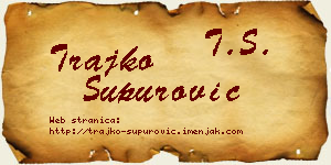Trajko Supurović vizit kartica